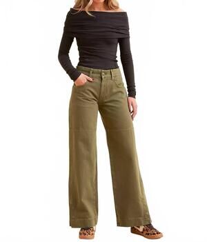 NEW FREE PEOPLE benji relaxed wide jean in tunnel vision